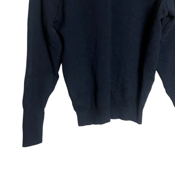 Logistik black 100% wool v neck uniform sweater - Picture 4 of 6